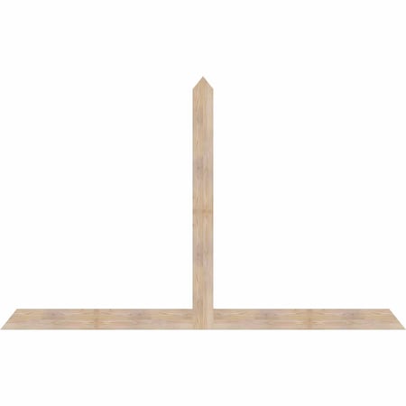 Ekena Millwork Portland Smooth Timber Gable Bracket, Douglas Fir, 108"W x 68"H x 1 1/2"D x 5 1/2"F, 15/12 Pitch GBW108X68X0206POR00SDF